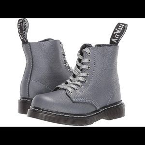 Dr. Martens | Metallic Blue Combat Boots